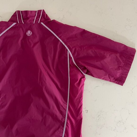 Sunice Weather SS Full Zip Mesh Lined Golf Jacket Dark Pink Soft Lavender Sz S - Picture 9 of 14